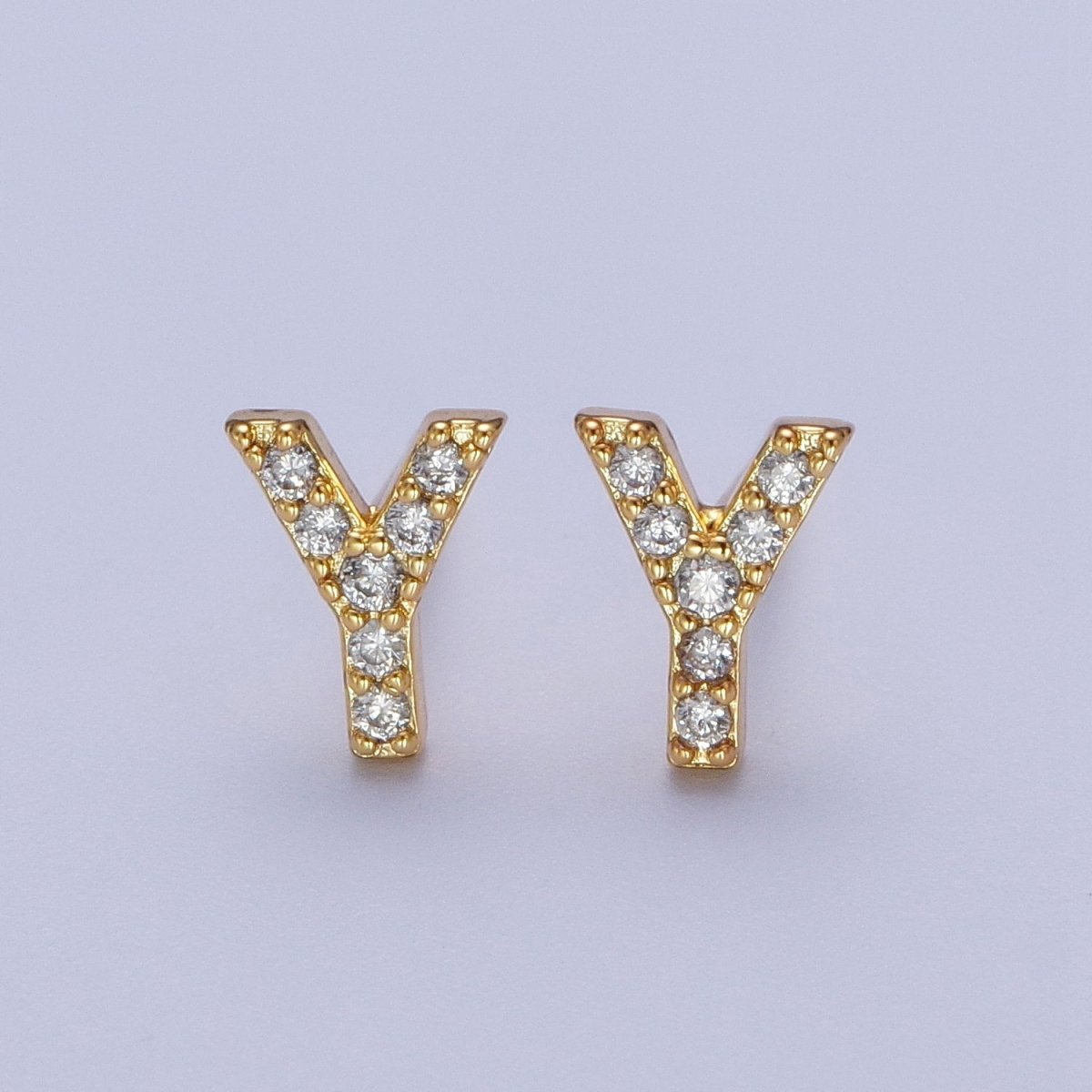 Tiny Initial Earring Letter Stud Earrings Initial Earrings Diamond CZ Initial Earrings Letter Studs Dainty Earrings