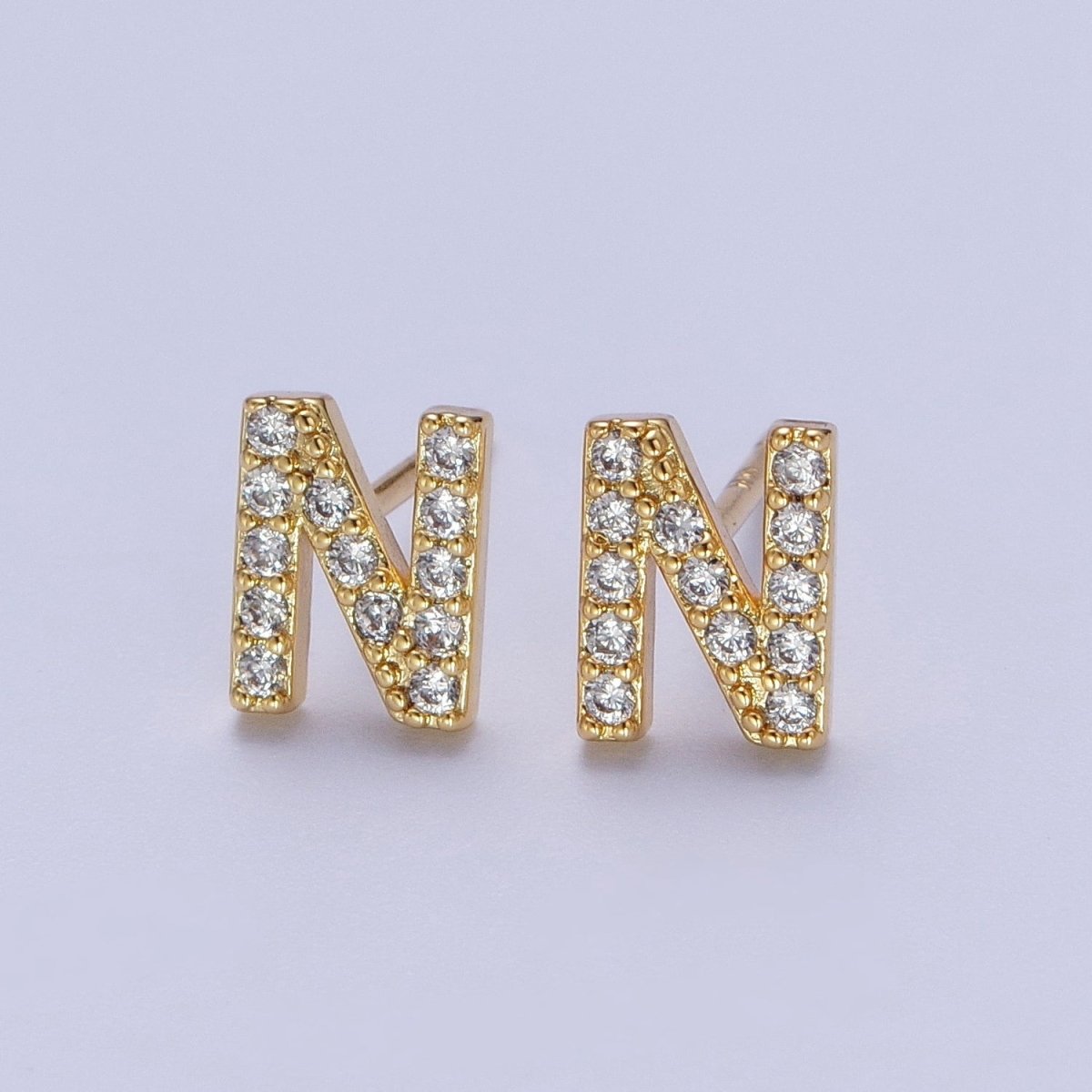 Tiny Initial Earring Letter Stud Earrings Initial Earrings Diamond CZ Initial Earrings Letter Studs Dainty Earrings