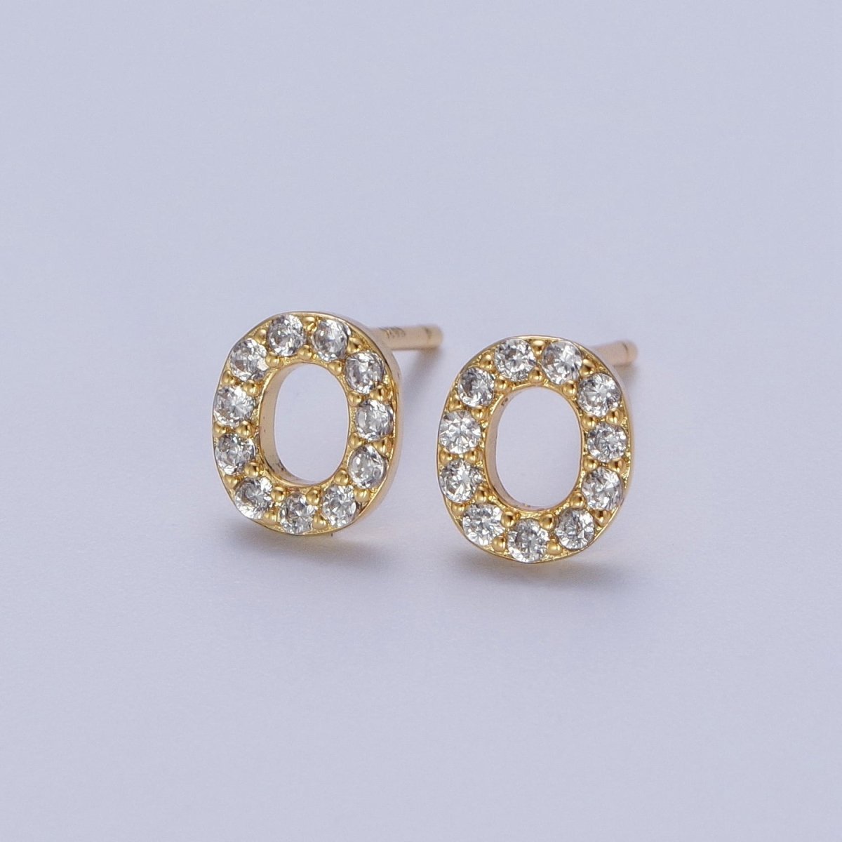Tiny Initial Earring Letter Stud Earrings Initial Earrings Diamond CZ Initial Earrings Letter Studs Dainty Earrings