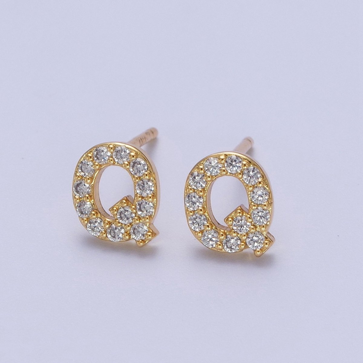 Tiny Initial Earring Letter Stud Earrings Initial Earrings Diamond CZ Initial Earrings Letter Studs Dainty Earrings
