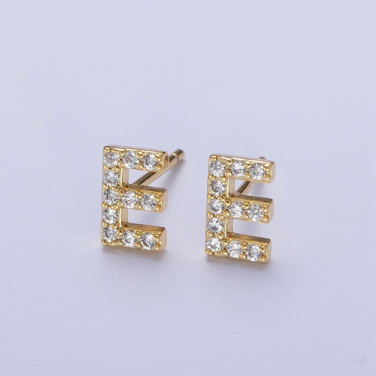 Tiny Initial Earring Letter Stud Earrings Initial Earrings Diamond CZ Initial Earrings Letter Studs Dainty Earrings