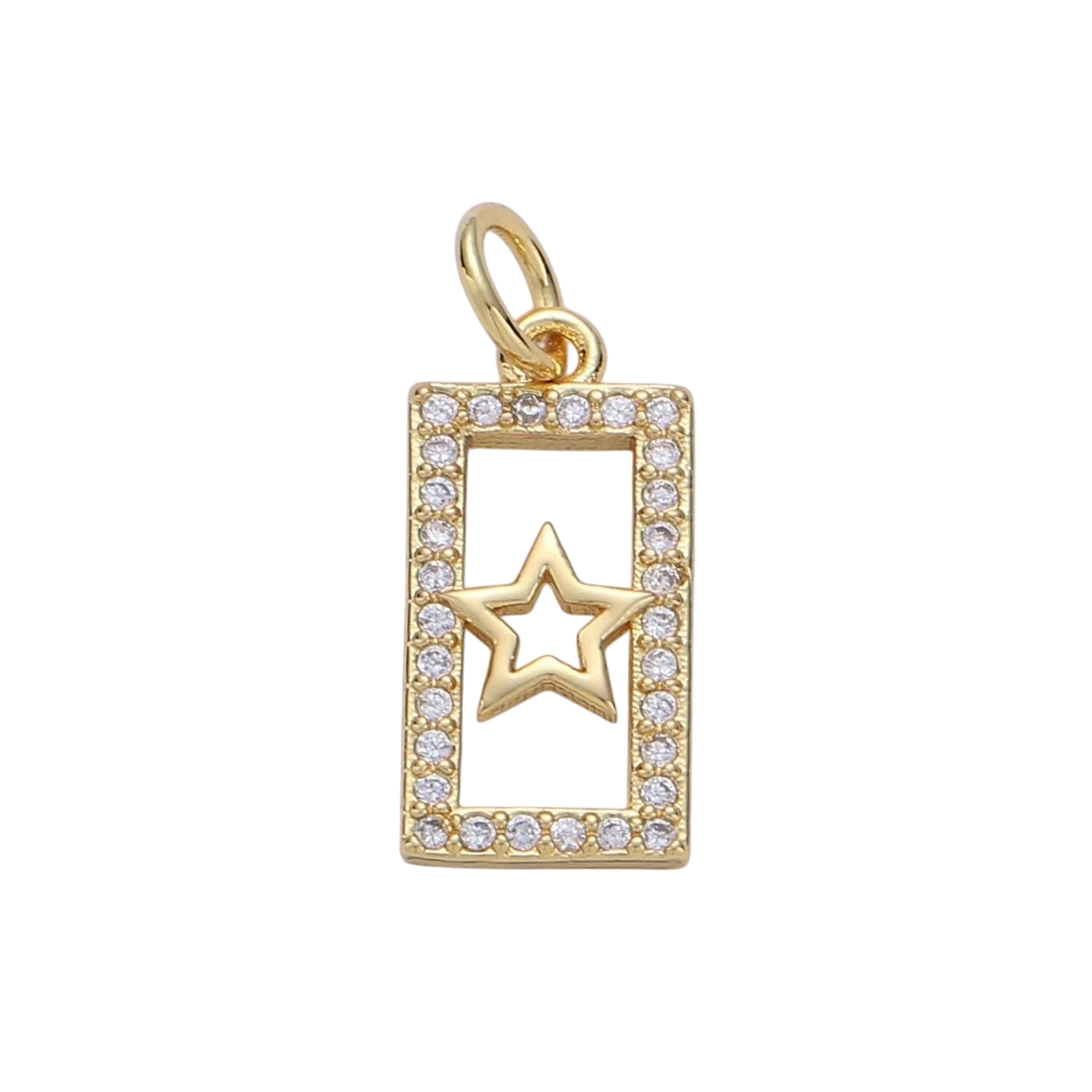 Tiny Star Charm CZ Cubic Zirconia Mini Twinkle Star Charm Gold Charm 14k Gold Filled Micro Pave Charm