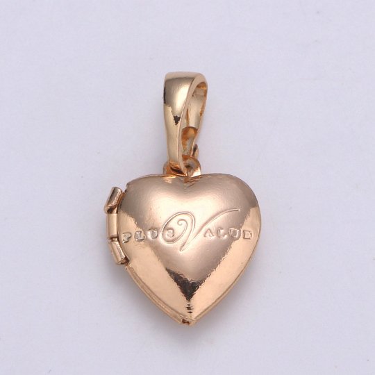 Vintage 18mm French Heart Locket Rose Gold-Filled Heart Pendant Lovely Heart Locket of Love