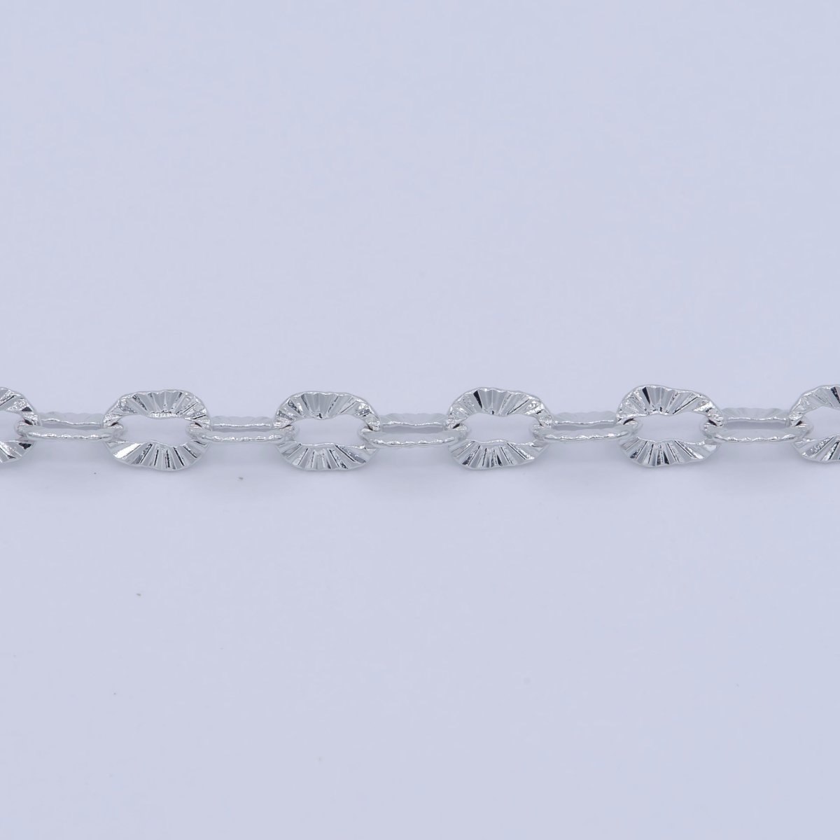 White Gold Filled 3mm Sunburst Cable Unique Everyday Layering 18 Inch Chain Silver Necklace